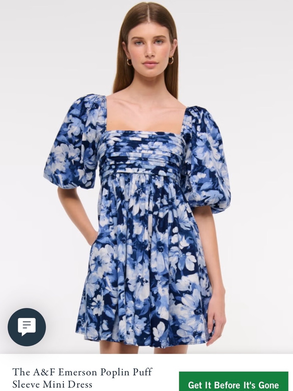 NWT** Abercrombie & Fitch Puff Sleeve Mini Dress
